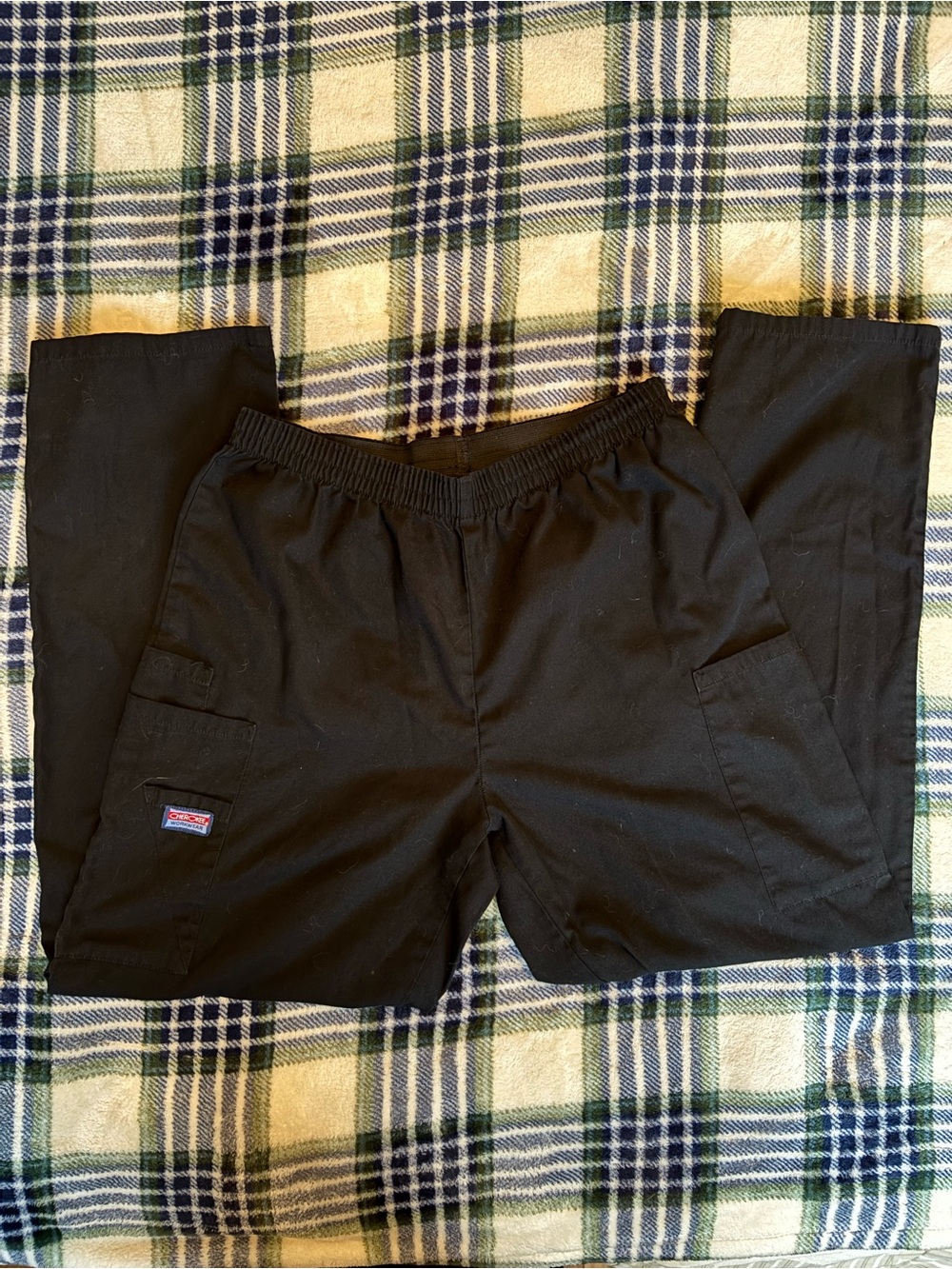 Cherokee Men's Black Cargo Scrub Pants